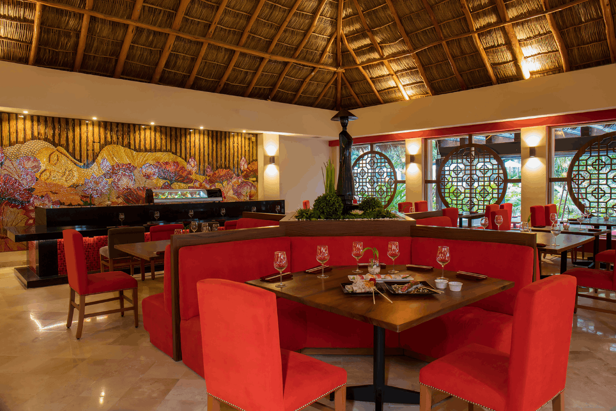 Ayami Asian restaurant at Krystal Grand Nuevo Vallarta.